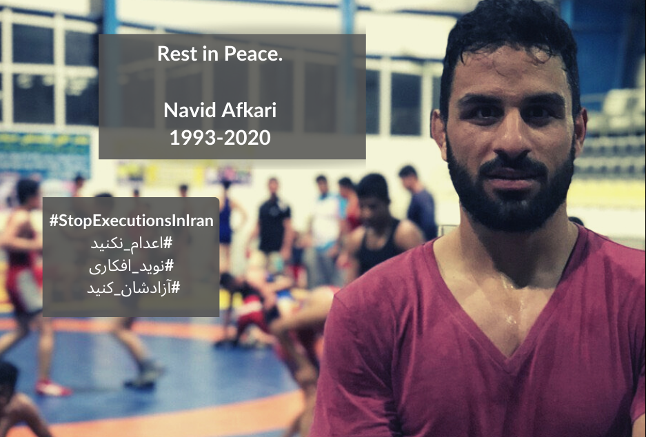 OUR STATEMENT ON THE EXECUTION OF MR. NAVID AFKARI